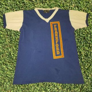 Vintage Bukta Frankford Youth Soccer Jersey Single Stitch Size 26 Made In Uk