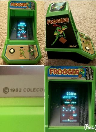 1982 Sega Coleco Frogger Mini Tabletop Arcade Game Vintage Good Authentic