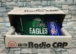 Vintage Philadelphia Eagles Am/fm Radio Snapback Hat Cap Box Unworn