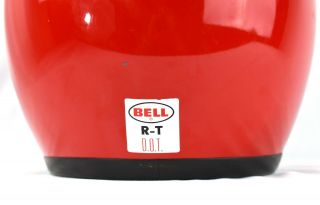 VTG ' 75 BELL RT MAGNUM TOPTEX MOTORCYCLE CAR RACING RED HELMET 7 1/8 5