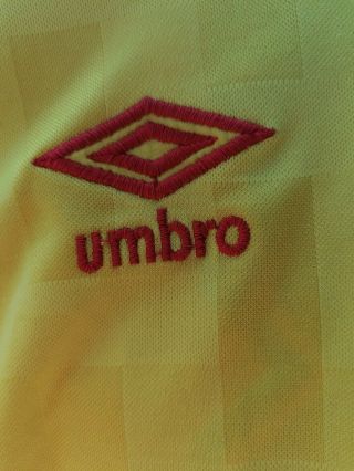 WATFORD MATCH WORN SHIRT 1988 - 89 HOME 3 Size L umbro soccer jersey ultra rare 4