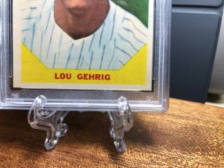 1960 Fleer 28 Lou Gehrig PSA 9 OC Vintage Baseball Card HOF Yankees 2