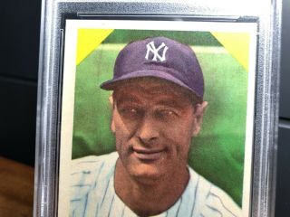 1960 Fleer 28 Lou Gehrig PSA 9 OC Vintage Baseball Card HOF Yankees 3