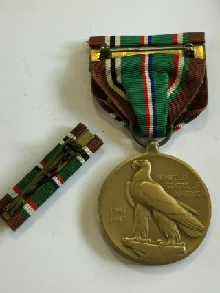 European African Middle Eastern Campaign Medal And Pin