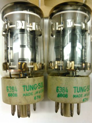 (4) Vintage Bendix Tung Sol 6384 Vacuum Tubes Military Issue 1960 ' s Made In USA 3