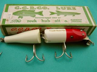 Vintage Creek Chub Jointed Husky Pikie - Red/white - Glass Eyes - Unfished