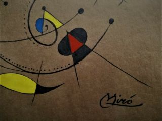 JOAN MIRO - - RARE - VINTAGE - SIGNED ABSTRACT PAINTING - SPANISH SCHOOL 2