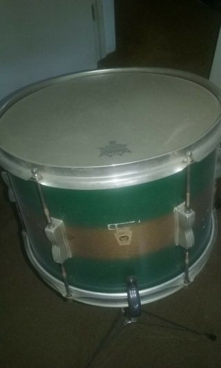9 " X13 " 1965 Vintage Ludwig Green And Gold Duco Tom