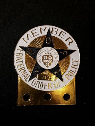 Vintage Metal Fop Fraternal Order Of Police Emblem