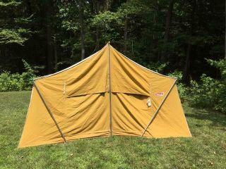 Vintage Coleman Canvas Camping Tent 13 ' X 8 ' Model 8492 - 840 5