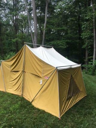 Vintage Coleman Canvas Camping Tent 13 ' X 8 ' Model 8492 - 840 8
