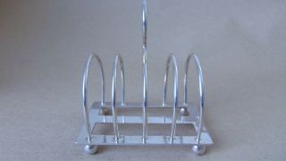 EDWARDIAN STERLING SILVER TOAST RACK 1910,  97 GRAMS 2