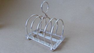 EDWARDIAN STERLING SILVER TOAST RACK 1910,  97 GRAMS 3