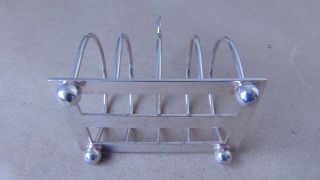 EDWARDIAN STERLING SILVER TOAST RACK 1910,  97 GRAMS 6