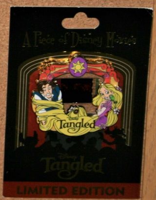 Disney Tangled Piece of Disney Movie PODM Pin LE 2000 w/ Rapunzel & Flynn Rare 2