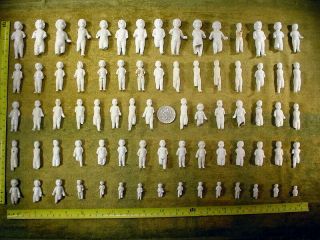 75 X Excavated Vintage Victorian Doll Body Frozen Charlotte Age 1860 Size 1 - 2.  8 "