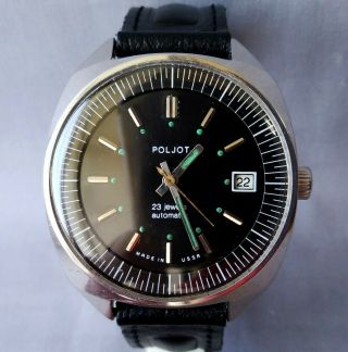 Rare Vintage Watches Poljot,  Aeroflot,  Steel Case With Self - Winding 2616,  Ussr