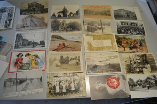 62 Rppc Vintage Real Photo Postcards From Estate Post Mortem Halloween Towns