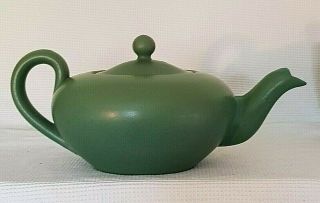 Rare Langley Lovatt - Matt Green Stoneware Teapot - Rare Vintage - Oaks Period
