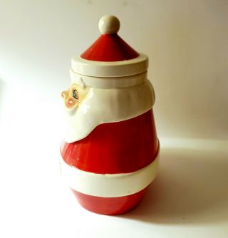 Vintage Holt Howard Christmas Santa Cookie Jar and Candy Jar Combo 1961 HTF 4