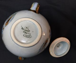 Vintage Ken Edwards El Palomar Tonala Mexico Tea Pot Teapot Pottery Birds 40 oz 6