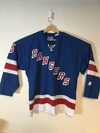 Starter York Rangers Nhl Richter Vintage Ice Hockey Jersey Size Large L