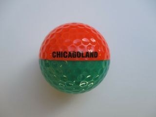 Vintage C.  1990s Ping Chicagoland Orange & Green " Custom " 2 Color Eye 2 Golf Ball