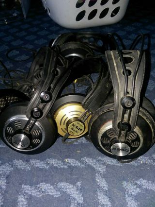 3 Vintage Akg K 141 & (2) K 240 Studio Headband Headphones - Black/gold/silver