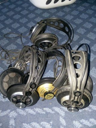 3 Vintage AKG K 141 & (2) K 240 Studio Headband Headphones - Black/Gold/Silver 3