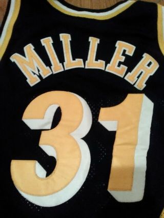 Champion Authentic Reggie Miller Indiana Pacers Jersey Sewn Vintage 6