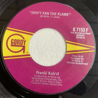 Franki Kah’rl I’m In Love/Don’t Fan The Flame Rare Motown Vinyl Funk Soul 1976 2