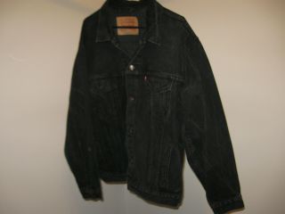 Vintage Black Levi Strauss & Co Denim Jean Jacket 70507 - 4159 Xlarge