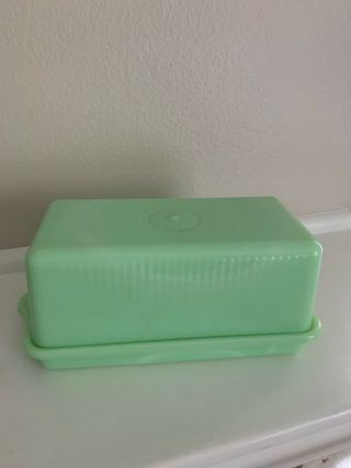 Vintage Mckee Jadeite/jadite Medallion Large Butter Dish Authentic