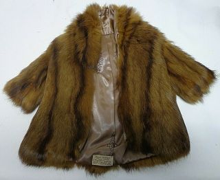 Barr & Beards Muskrat Fur Doll Coat 14 