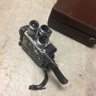 Vintage Paillard Bolex H - 16 Reflex 16mm Movie Camera With Three Lenses and Case 3