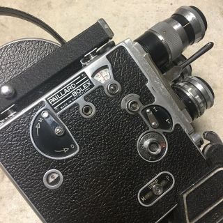 Vintage Paillard Bolex H - 16 Reflex 16mm Movie Camera With Three Lenses and Case 5