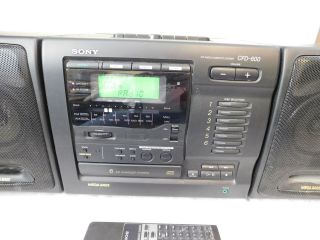 Vintage Sony boombox CFD - 600 CD Compact Changer Disc Cassette Am/FM Nicely 3