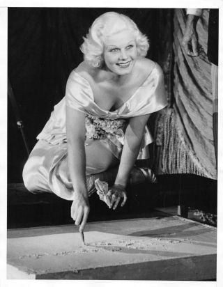 Jean Harlow Signing Her Graumann 
