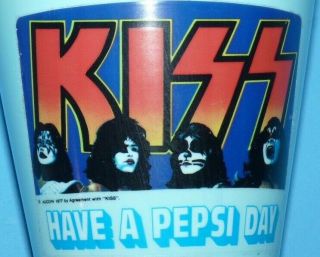 Kiss Band Rock N Roll Scream Machine Vtg Pepsi Cup Aucoin 1977 Rare Unpunched