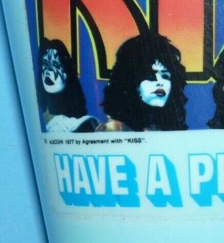 KISS Band Rock n Roll Scream Machine Vtg Pepsi Cup Aucoin 1977 Rare Unpunched 2