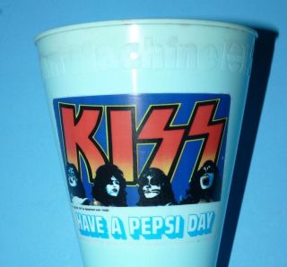 KISS Band Rock n Roll Scream Machine Vtg Pepsi Cup Aucoin 1977 Rare Unpunched 3