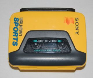 Vintage Sony Sports Walkman Cassette Player Wm - A53 Tested/working Tape Yellow