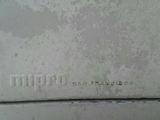 Vintage MIPRO White Bathroom Restroom Garage Shop Metal Trash CAN Swing Lid 7