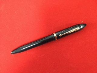 Vintage Shaeffer White Dot Black Fountain Pen Lifetime 14k Gold Nib