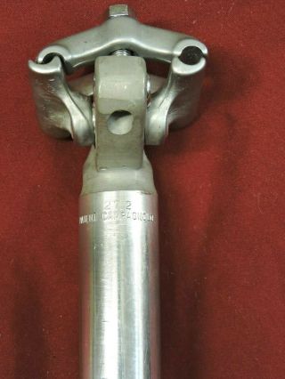 1970 ' s Vintage Campagnolo Patent 1044 Nuovo Record Seat Post 27.  2 mm x 215 mm 5