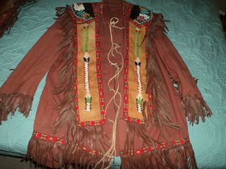 Antique/vintage Native American Clothing Shirt & Pants / Cloth & Leather Beads