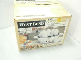 Vtg West Bend Automatic Egg Cooker Electric 86618 Hard Soft Boiled Poached