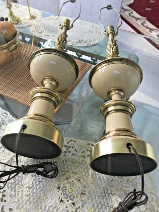 Rare Vintage Stiffel Flame Motif Table Lamps 11
