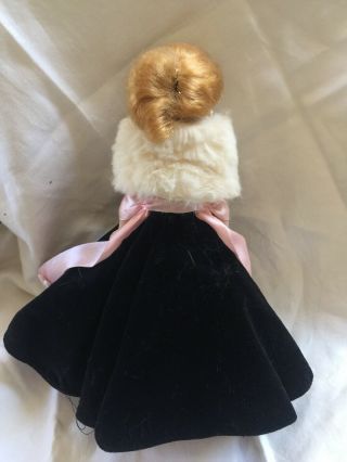 Vintage Vogue Jill Doll 10” Blonde W/ Black Gown Fur Stole 1957 4