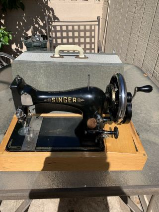 Vintage Singer Hand Crank Sewing Machine Serial Number P 297384